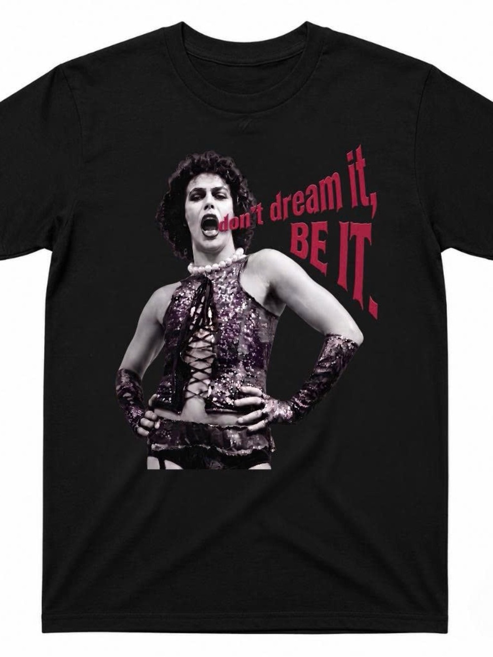 Gildan Rocky Horror 'Don't Dream It Be It' Black Graphic Tee